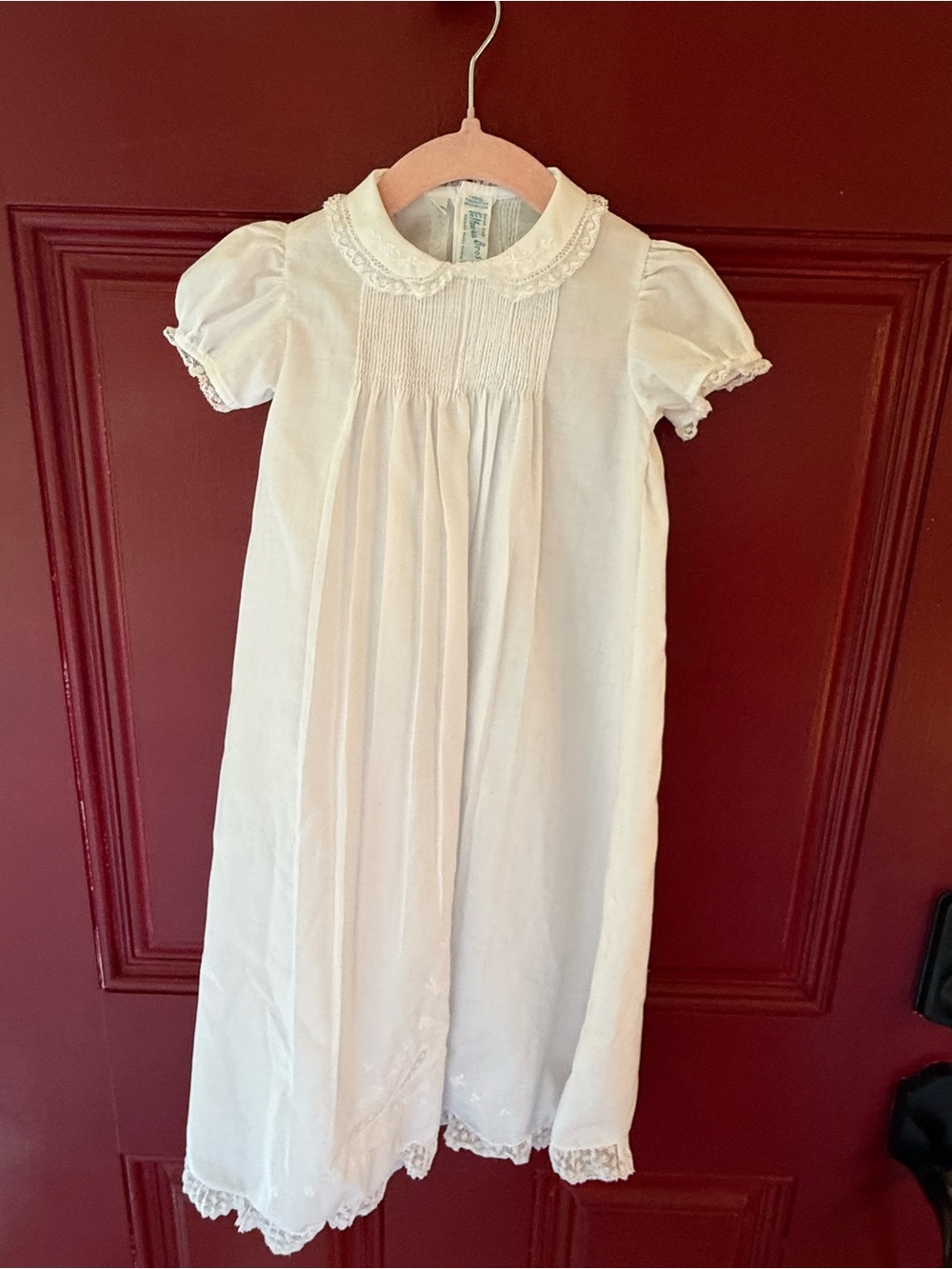 Feltman Brothers Hand Embroidered Baby Girl Christening BapTuan gown slip Hat